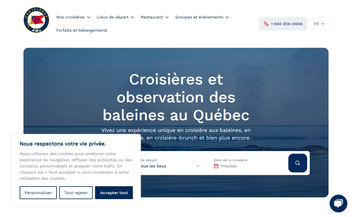 Croisières et observation des baleines au Québec