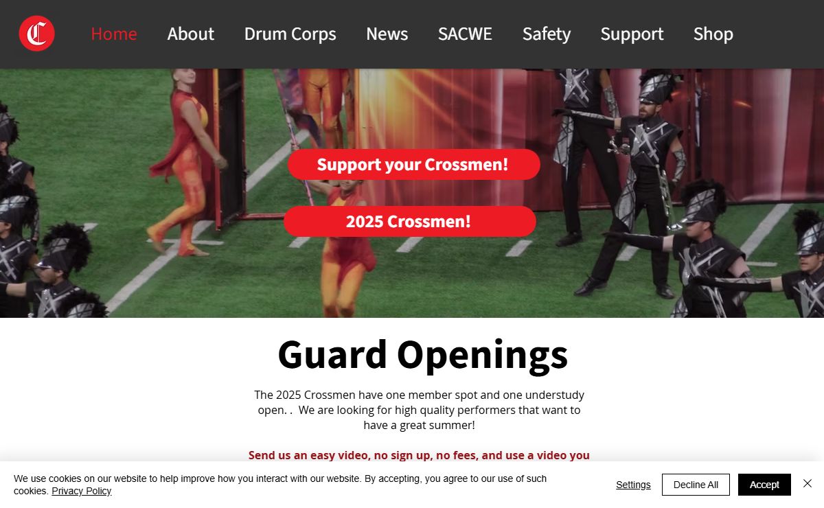 Home | Crossmen Drum & Bugle Corps