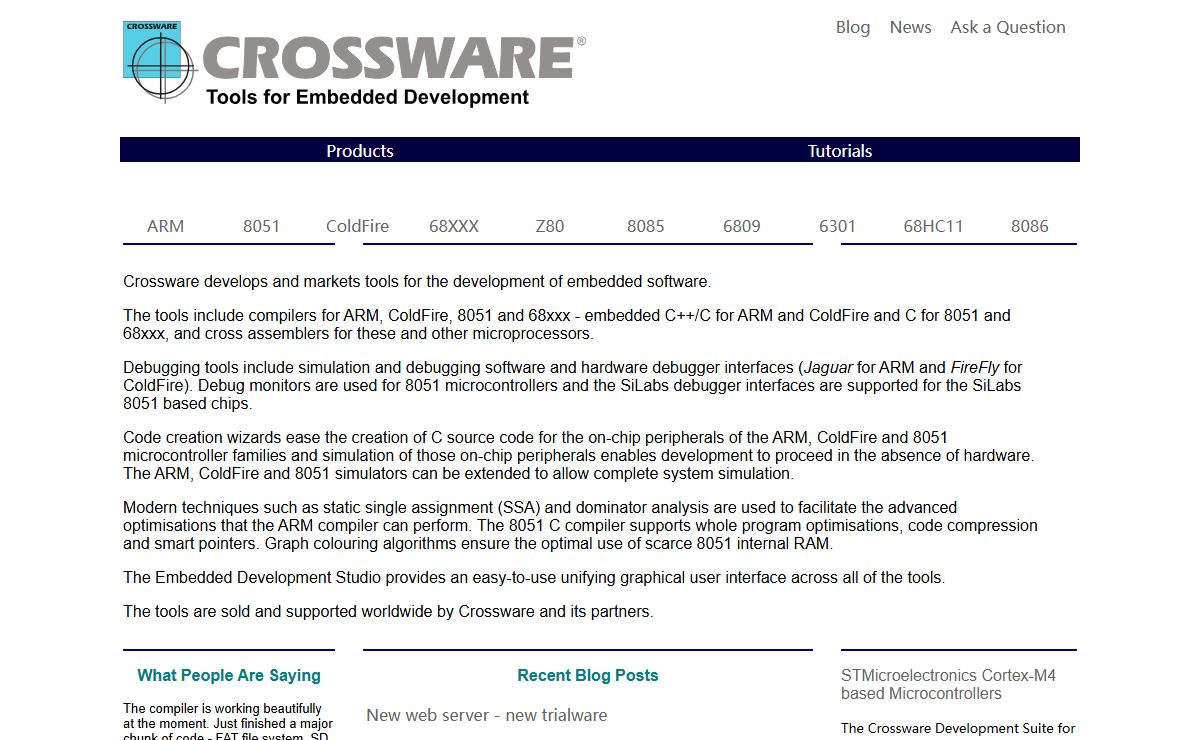 Crossware Tools for Embedded Development