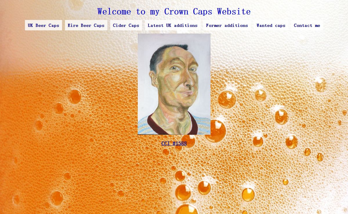 Crown cap page of Cliff Adderton
