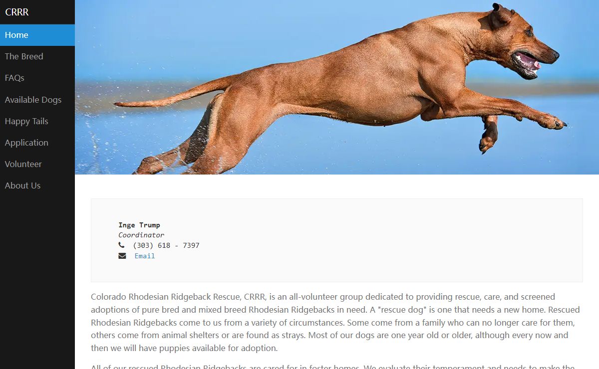Colorado Rhodesian Ridgeback Rescue