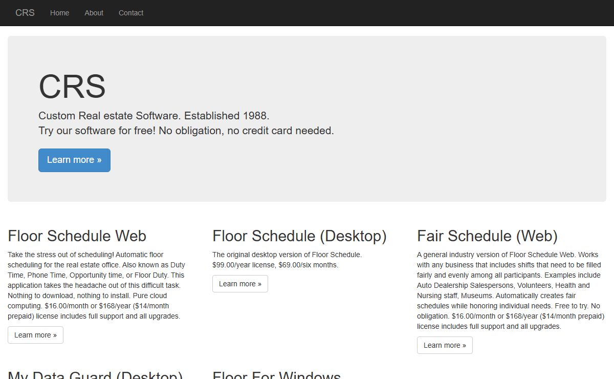 Home Page CRS