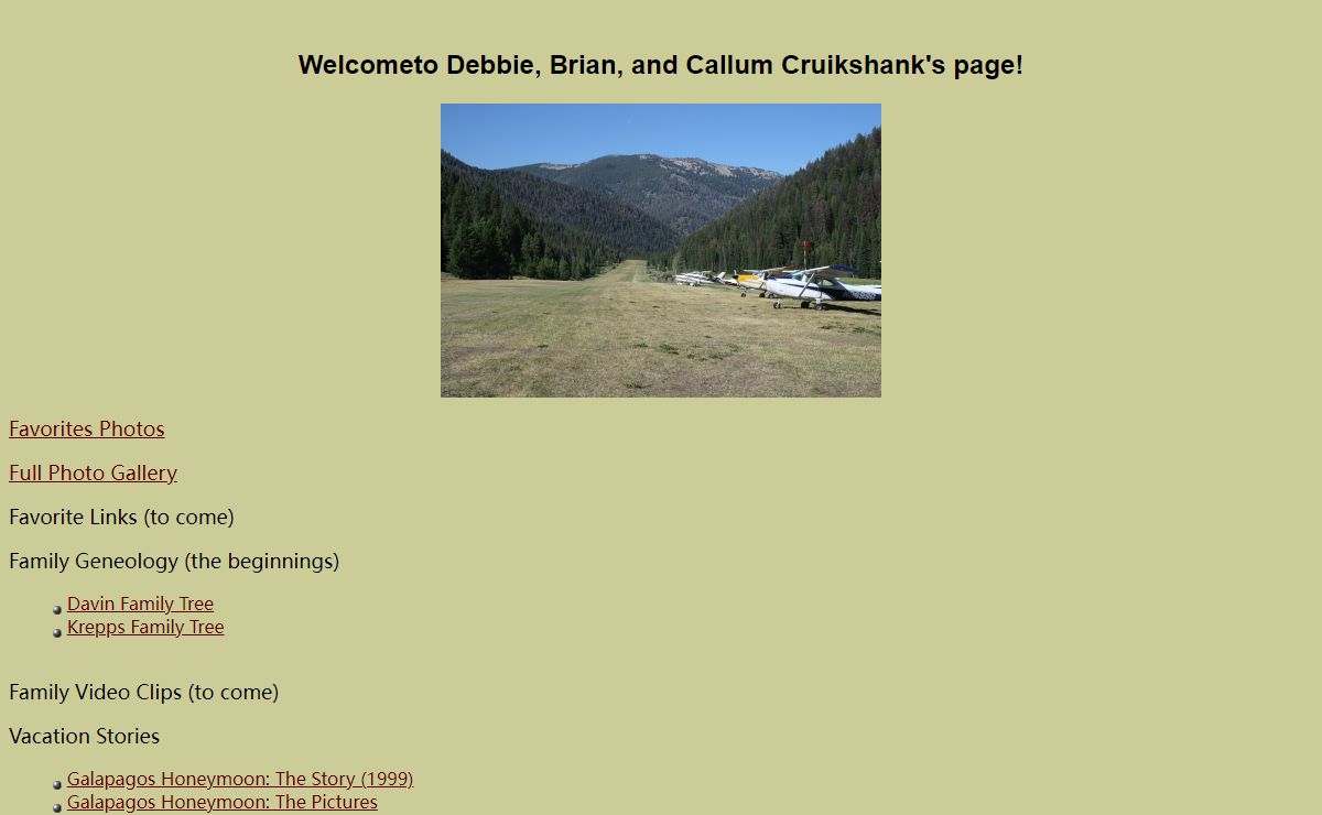 Cruikshank's Home Page!