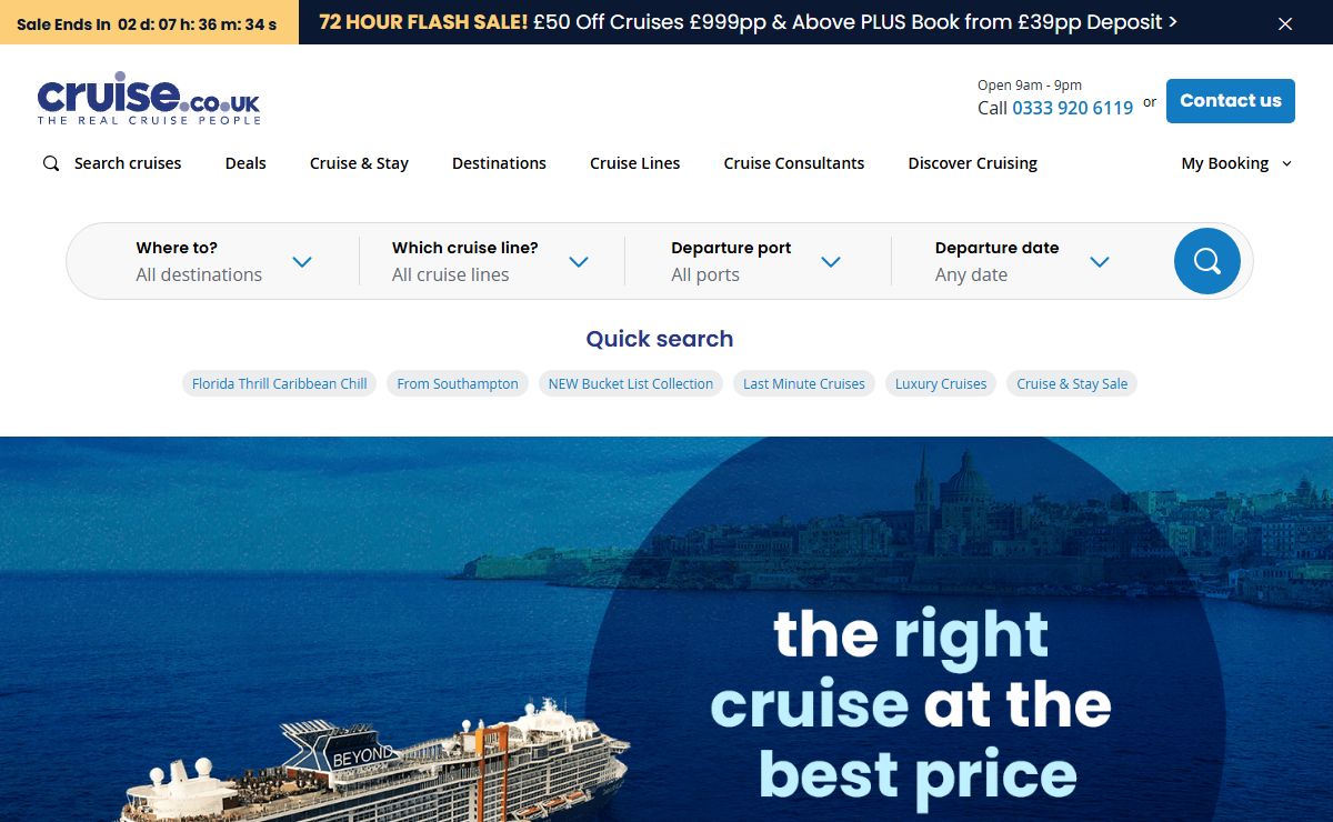 Home Of The Real Cruise People | Book Your 2025 & 2026 Deals Today | Cruise.co.uk