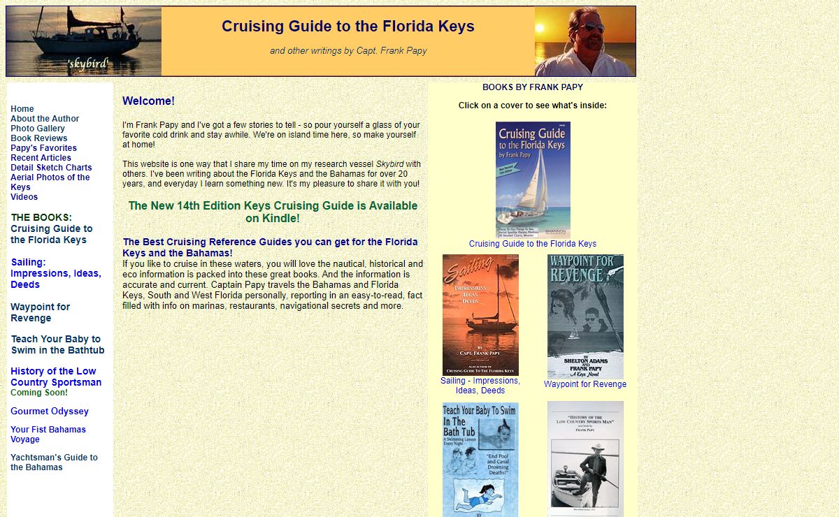 Cruising Guide Florida Keys, Bahamas Cruising Guide, Frank Papy