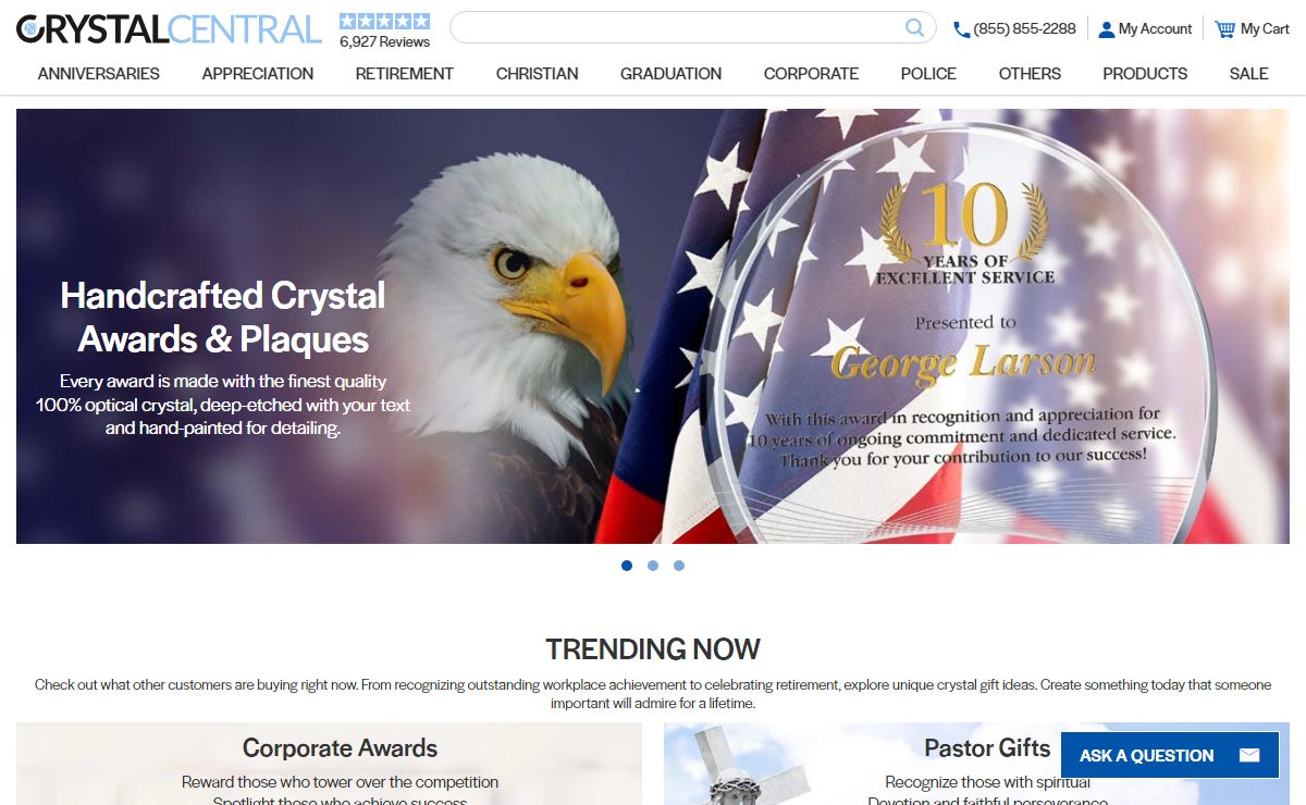 Personalized Crystal Plaques and Gifts | Crystal Central
