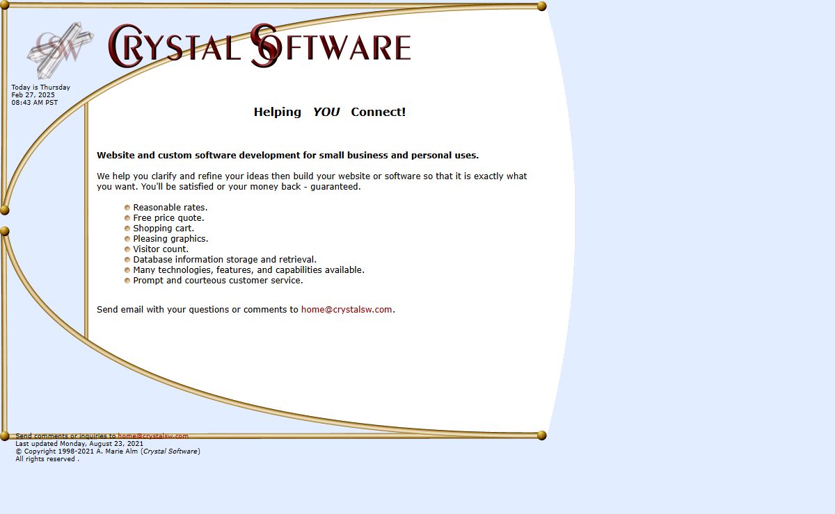 Crystal Software, Santa Clara, California, USA