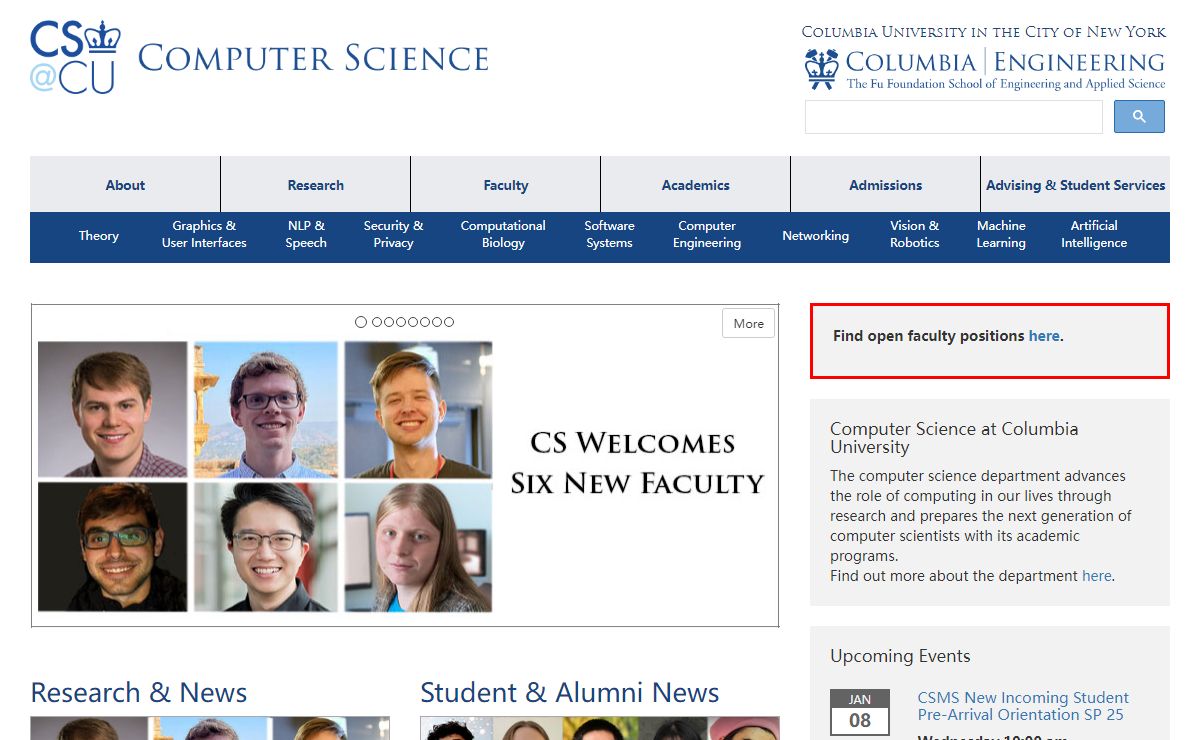 Department of Computer Science, Columbia University