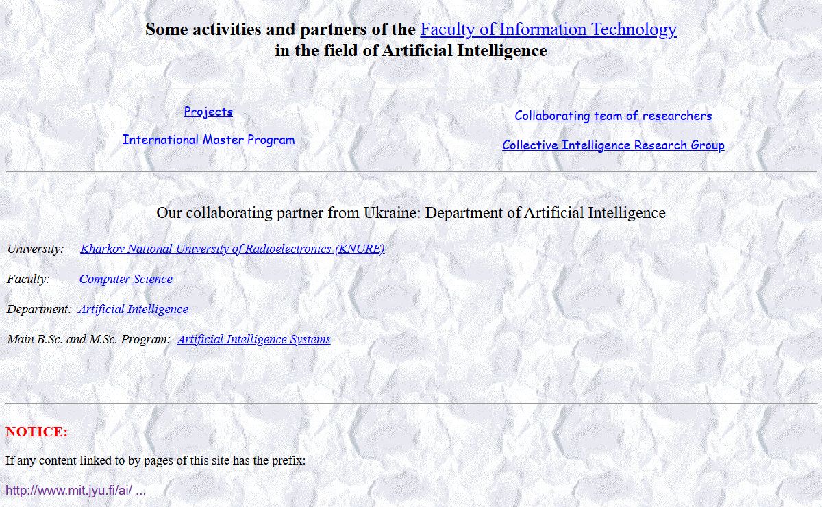 Department of Artificial Intelligence