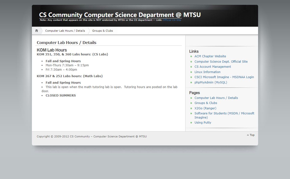 CS Community – Computer Science Department @ MTSU