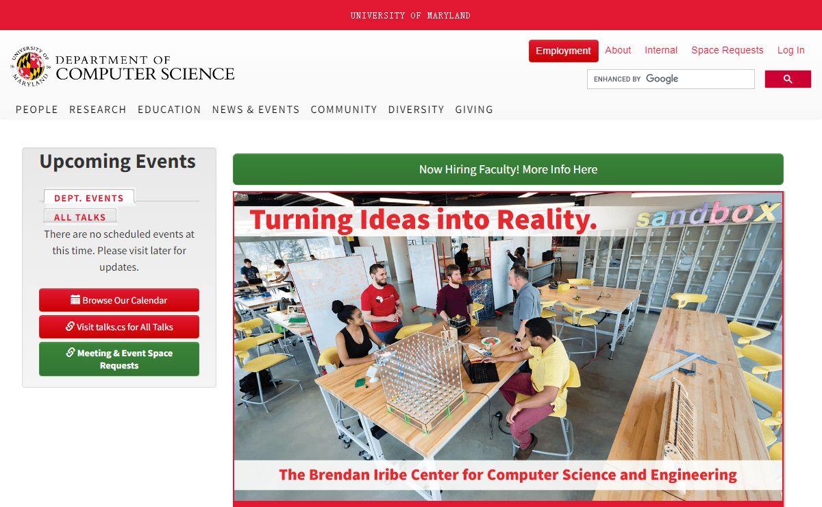 Welcome | UMD Department of Computer Science