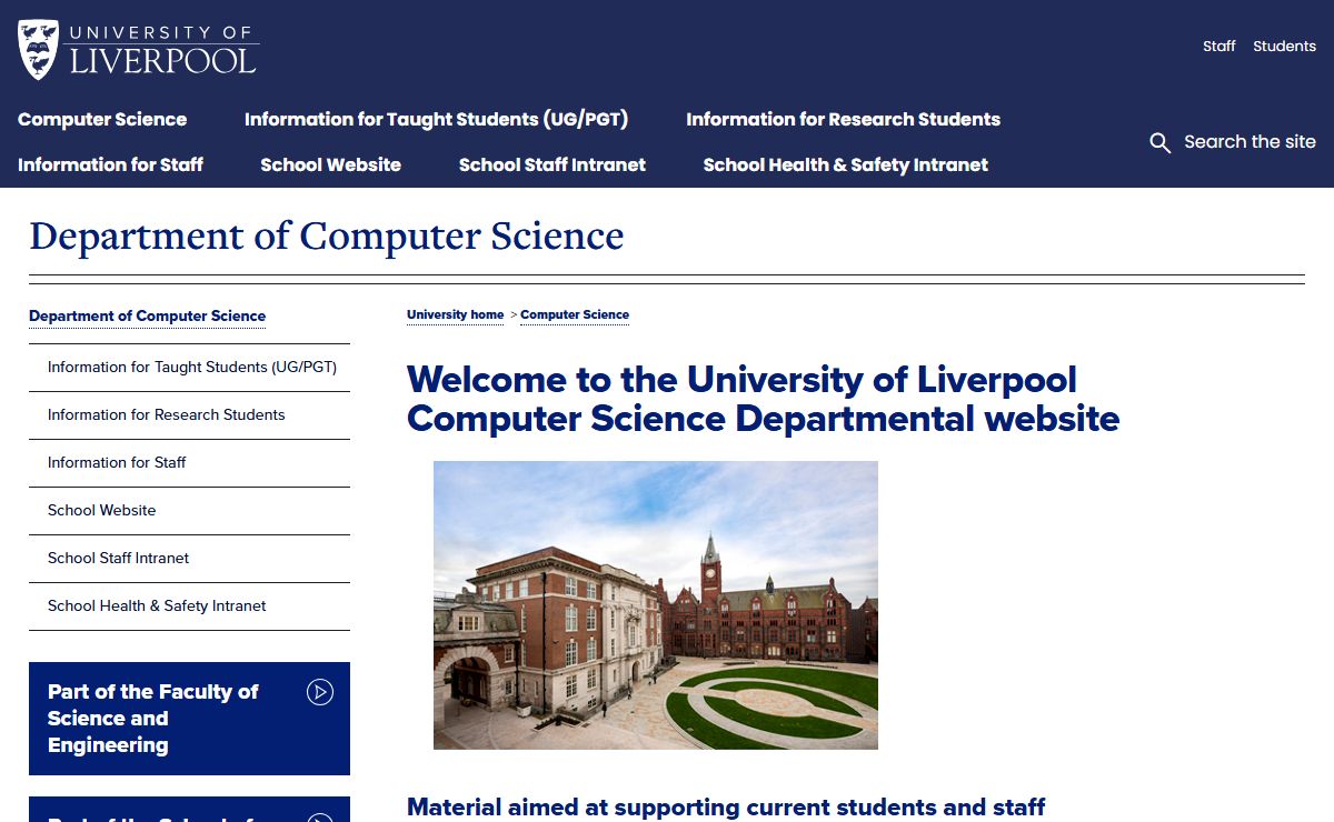 University of Liverpool - Computer Science -