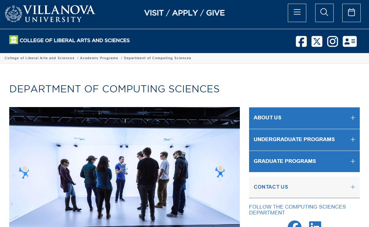 Department of Computing Sciences | Villanova University