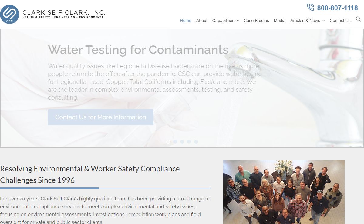 Clark Seif Clark | Occupational Health and Safety (or Industrial Hygiene), Environmental Engineering, Hazardous Materials Regulatory Compliance & Biohazard Mitigation Professional Services