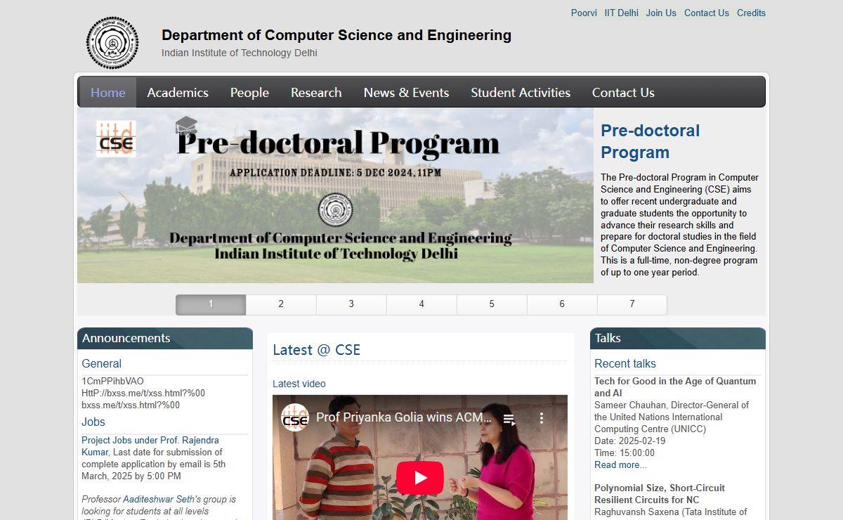 Department of Computer Science and Engineering, IIT Delhi