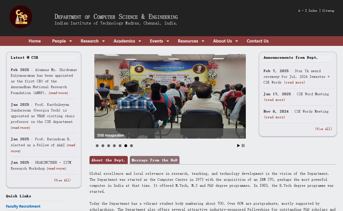 Department of Computer Science & Engineering
