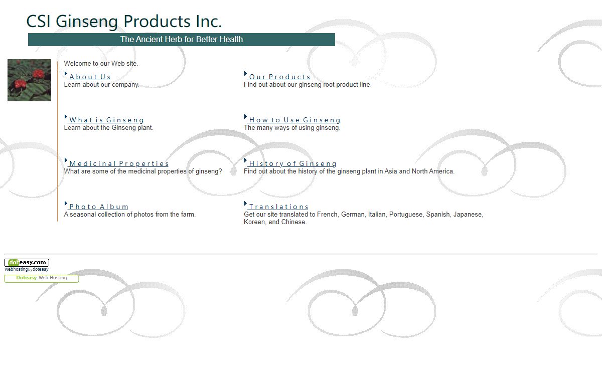 CSI Ginseng Products Inc.