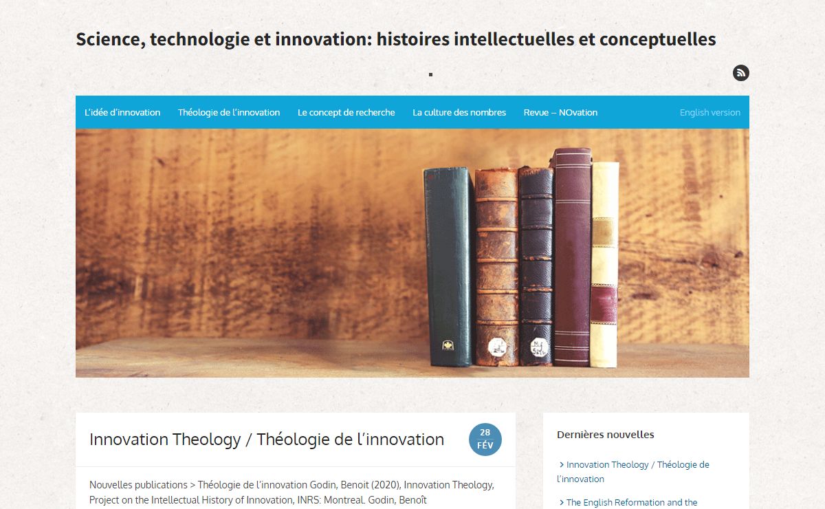 Science, technologie et innovation: histoires intellectuelles et conceptuelles
