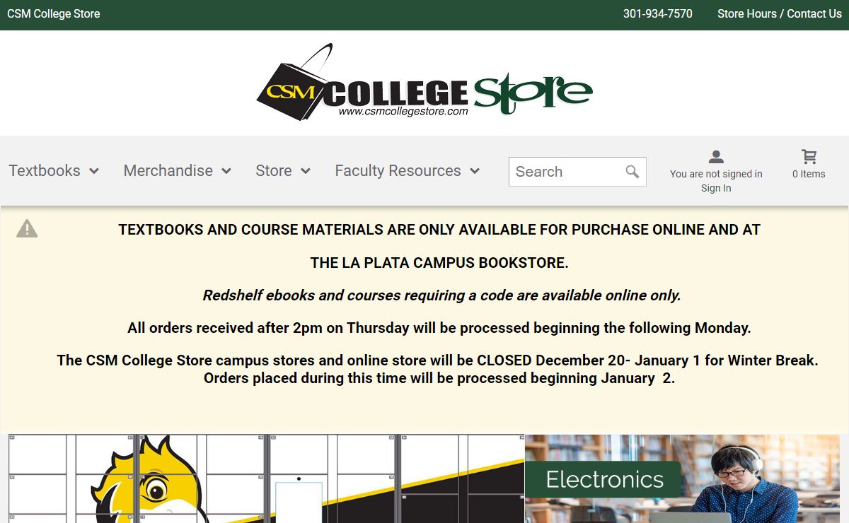 Welcome | CSM College Store