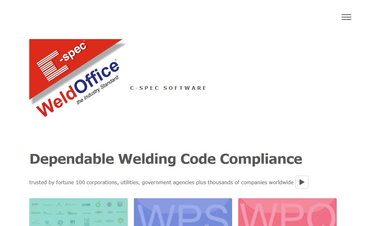 C-spec WeldOffice - the Industry Standard