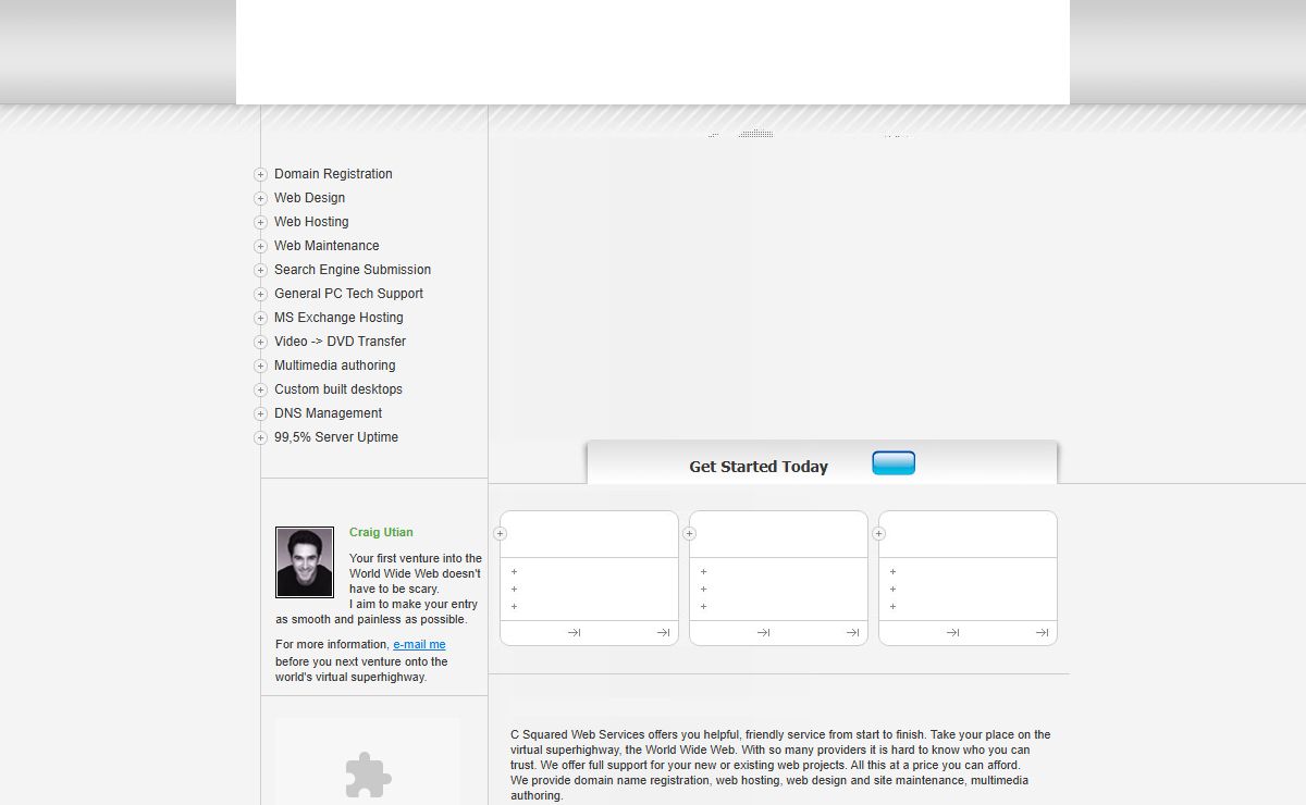 C Squared provides web design, domain registration, hosting and multimedia authoring