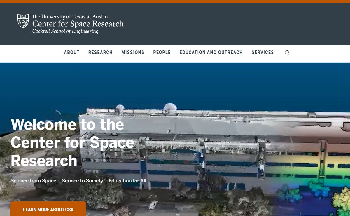 CSR - Homepage - Center for Space Research - The University of Texas at Austin