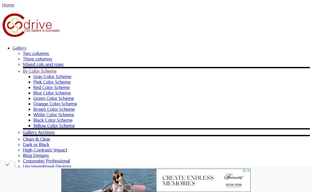 CSS Drive- Categorized CSS gallery and examples.