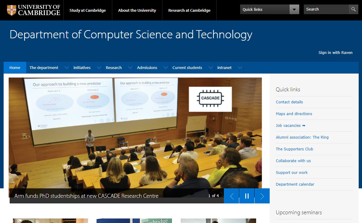 Department of Computer Science and Technology |