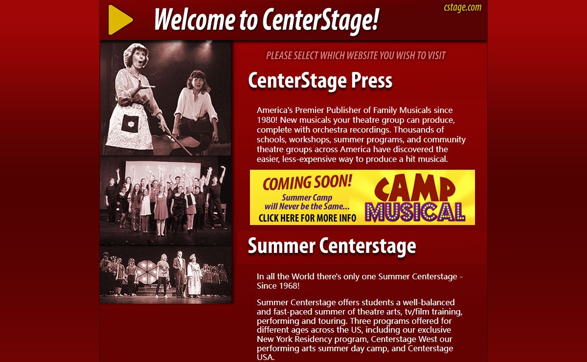 Welcome to Centerstage and Centerstage Press!