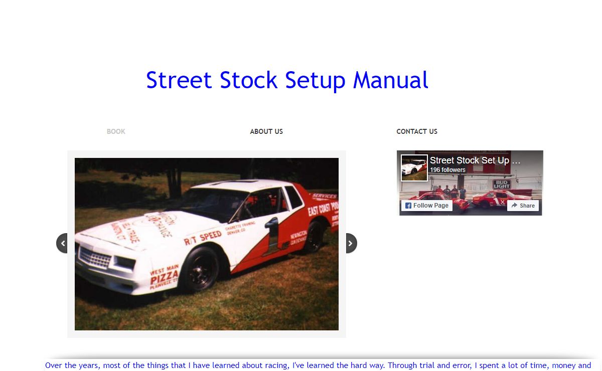 Street Stock Setup Manual
