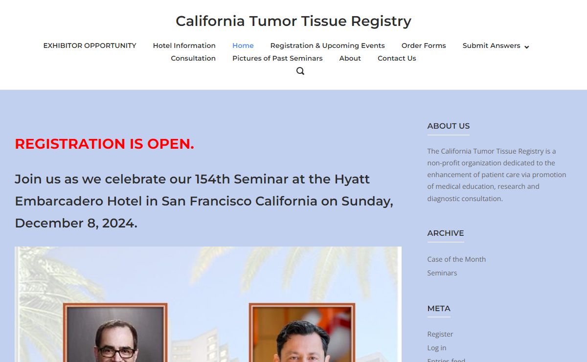California Tumor Tissue Registry – Pathology Seminars and glass slide study sets