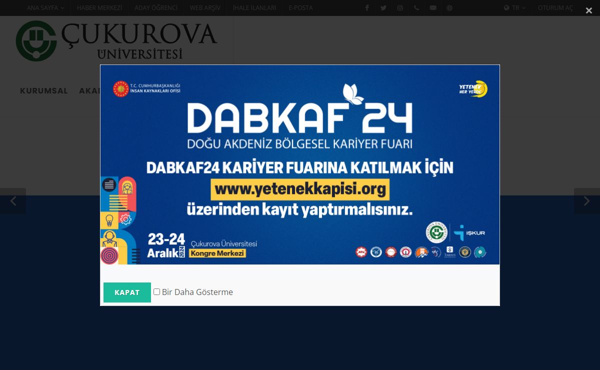 Çukurova Üniversitesi - Çukurova Üniversitesi