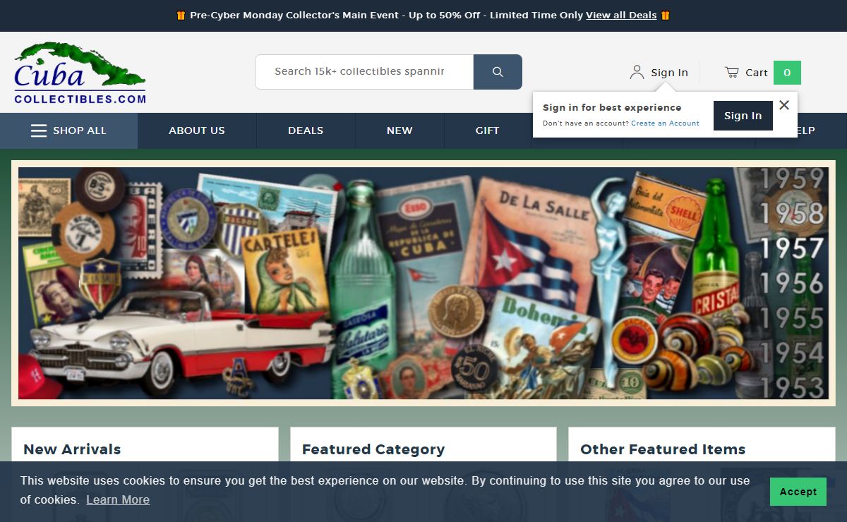 Cuba Collectibles - We Buy & Sell old and rare vintage Cuba collectible memorabilia and antiques | Compra y venta colección de antigüedades y recordatorios de Cuba para cubanos y coleccionistas.