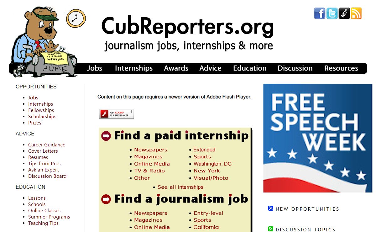 Journalism jobs, journalism internships & journalism awards