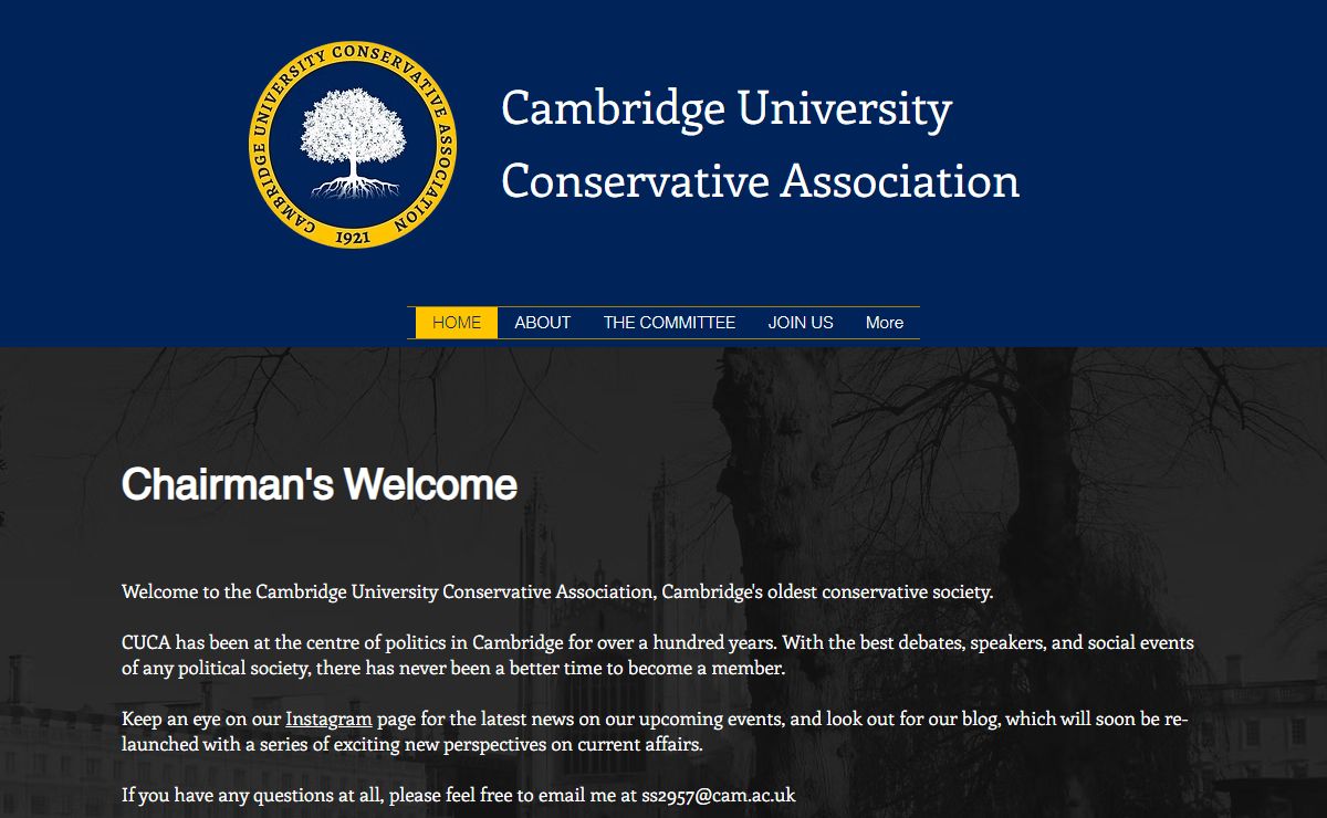 Home | CUCA | Cambridge University Conservative Assocation