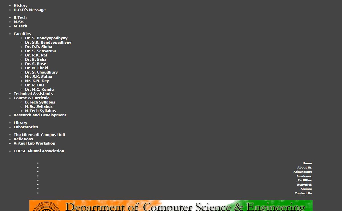 :: Department of Computer Science & Engineering, University of Calcutta