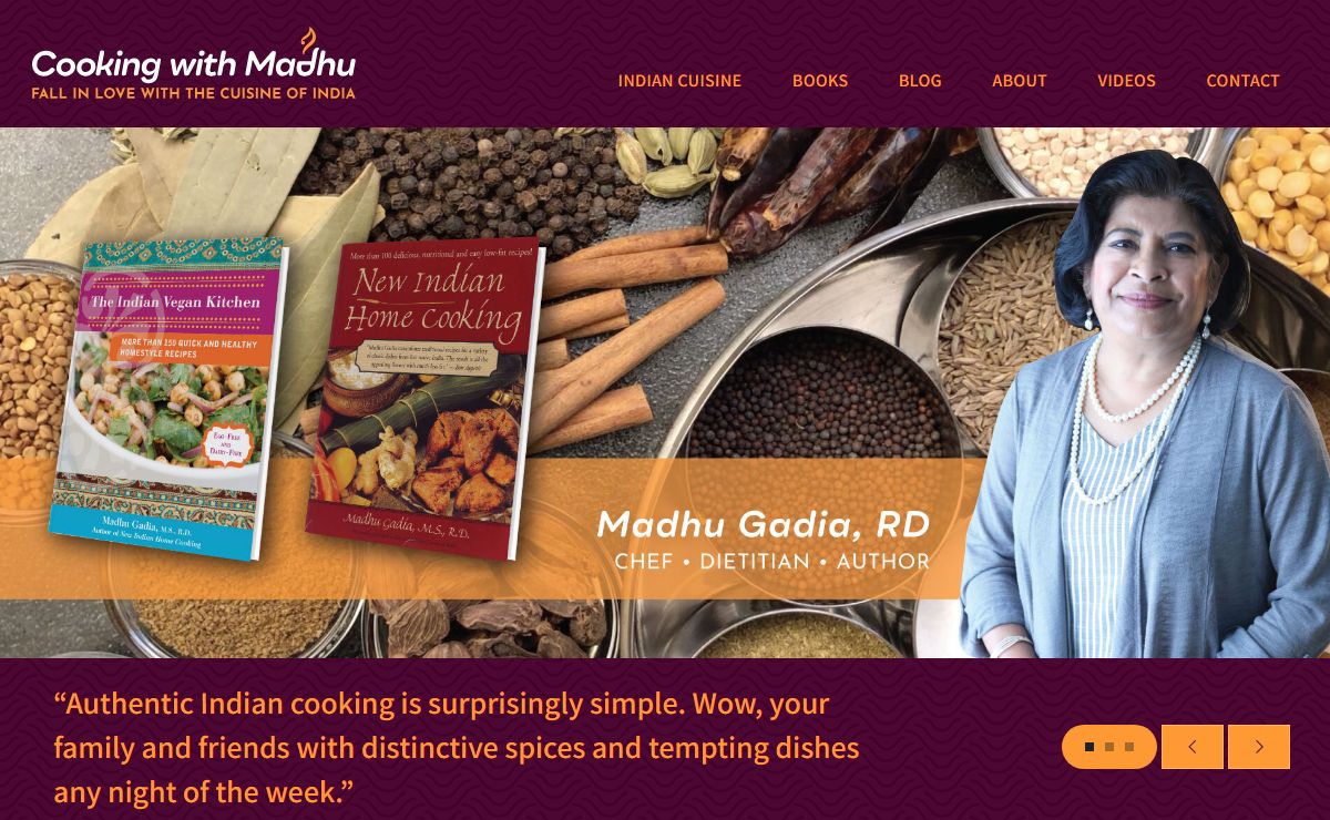 Cooking With Madhu | Cuisine of India