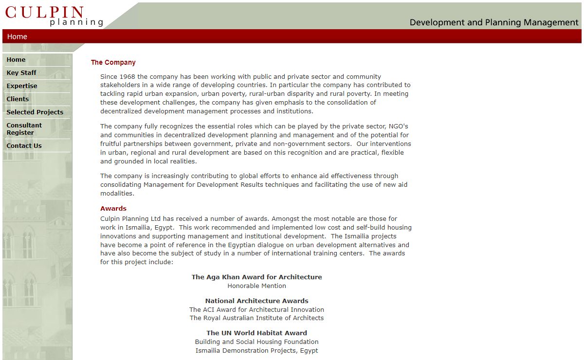 Culpin Planning : Development and Planning Management for Developing Countries