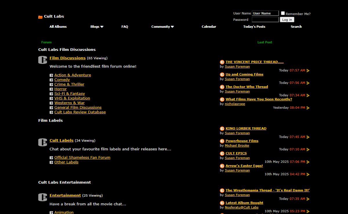 Cult Labs - Powered by vBulletin