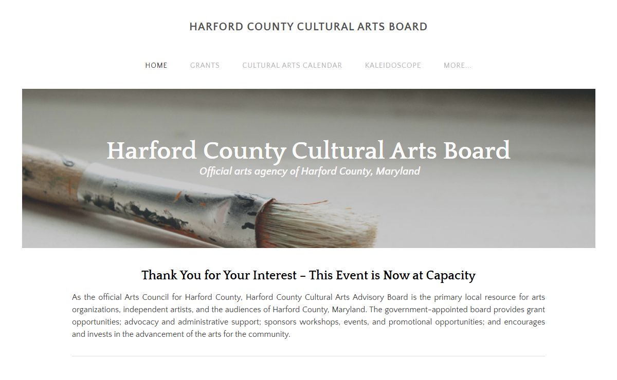 HARFORD COUNTY CULTURAL ARTS BOARD - Official arts agency of Harford County Maryland