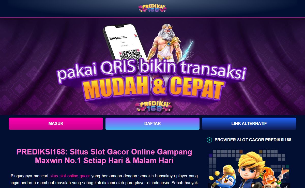 PREDIKSI168: Link Situs Gacor Slot Maxwin Gampang Menang Hari Ini 2024