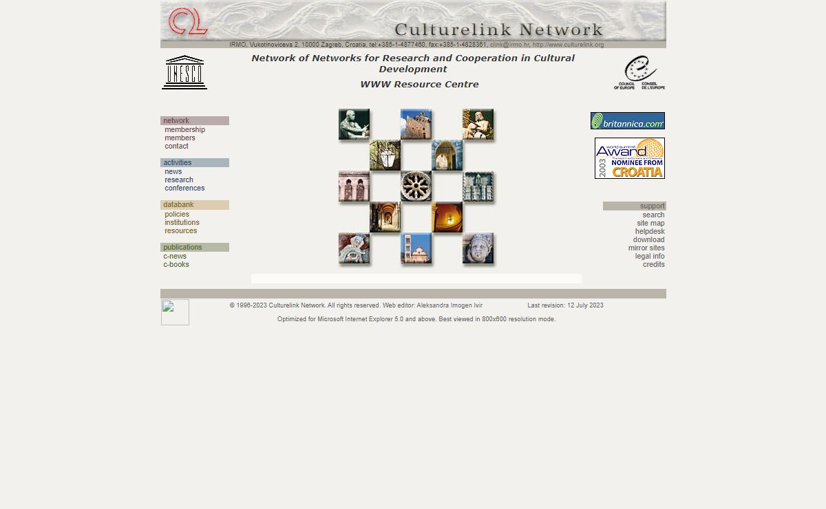Culturelink, the Network of Networks for Research and Cooperation in Cultural Development