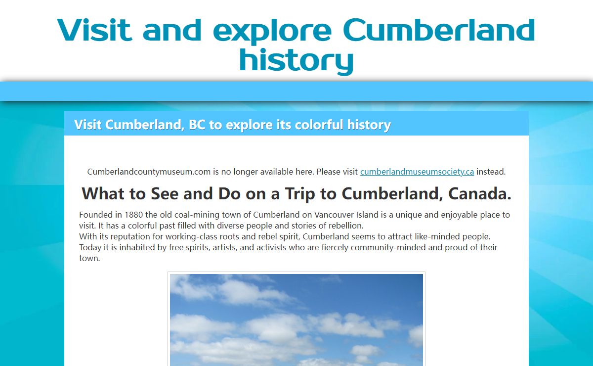 Cumberland is a unique and enjoyable place to visit - Cumberlandcountymuseum.com