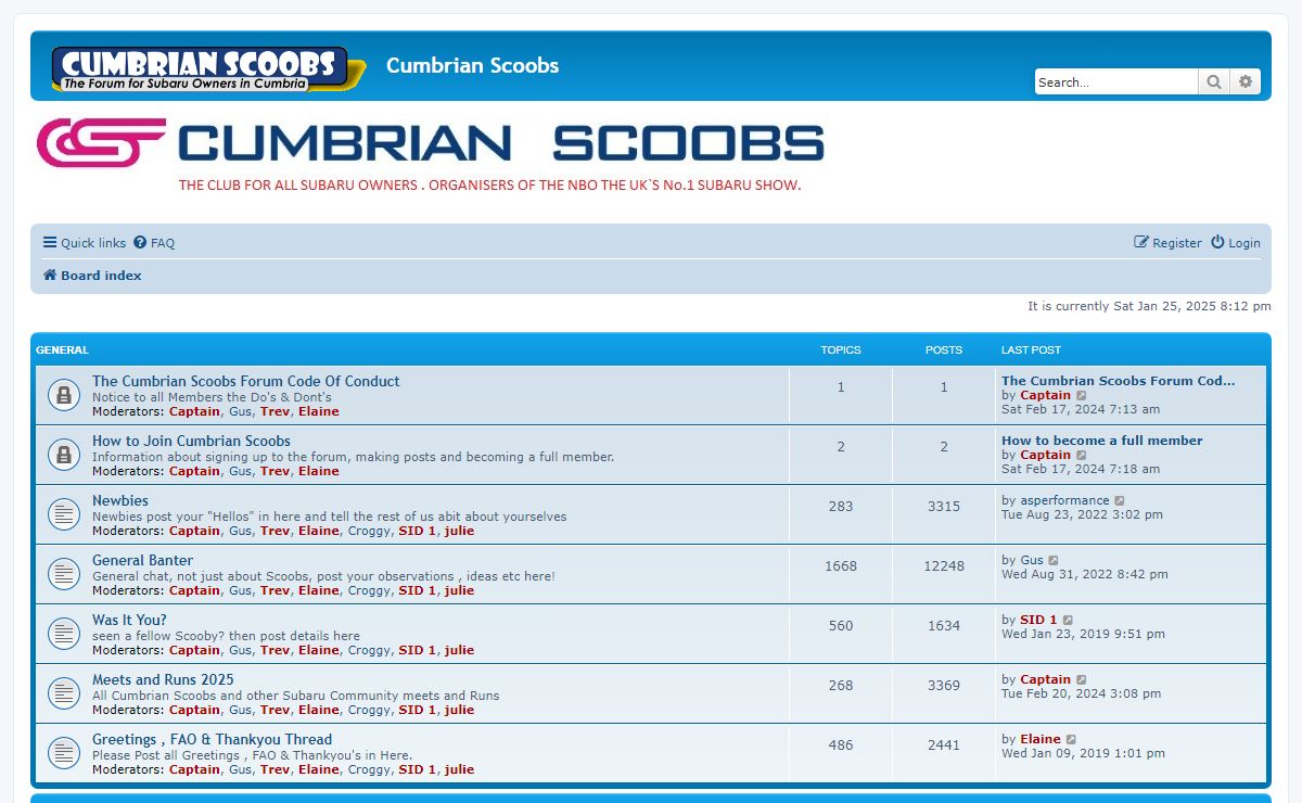 Cumbrian Scoobs - Index page