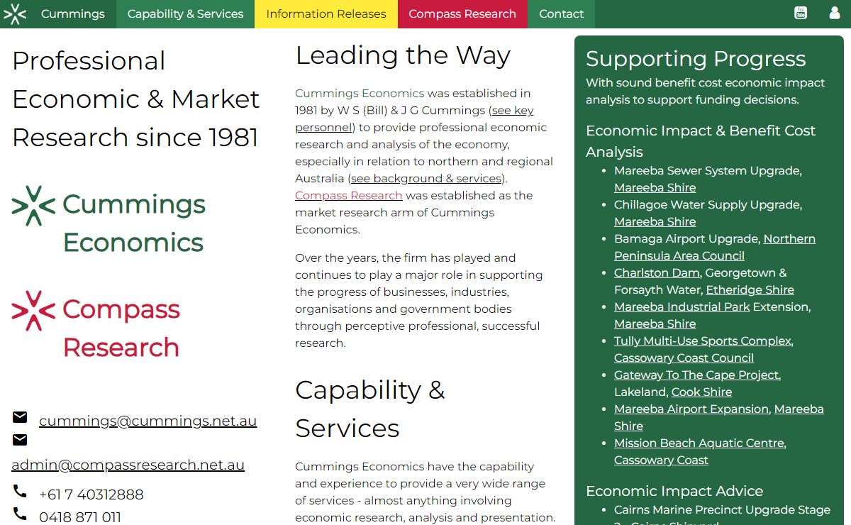 Cummings Economics | Economy | Economic and Market Research | Cairns | Far North Queensland