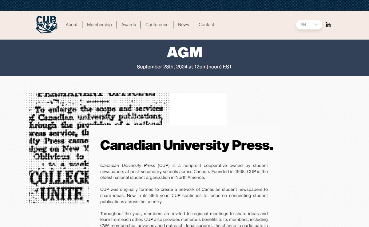 Canadian University Press | Presse Universitaire Canadienne