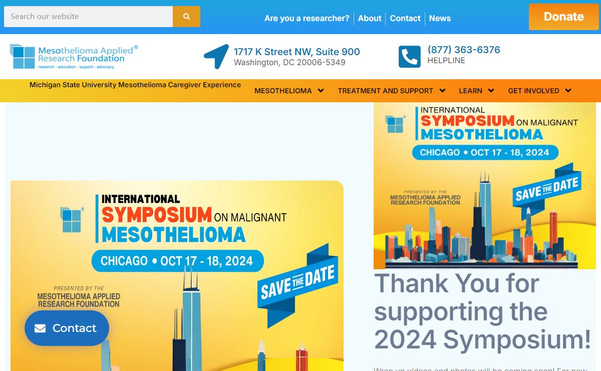 Mesothelioma Applied Research Foundation » Research and Support
