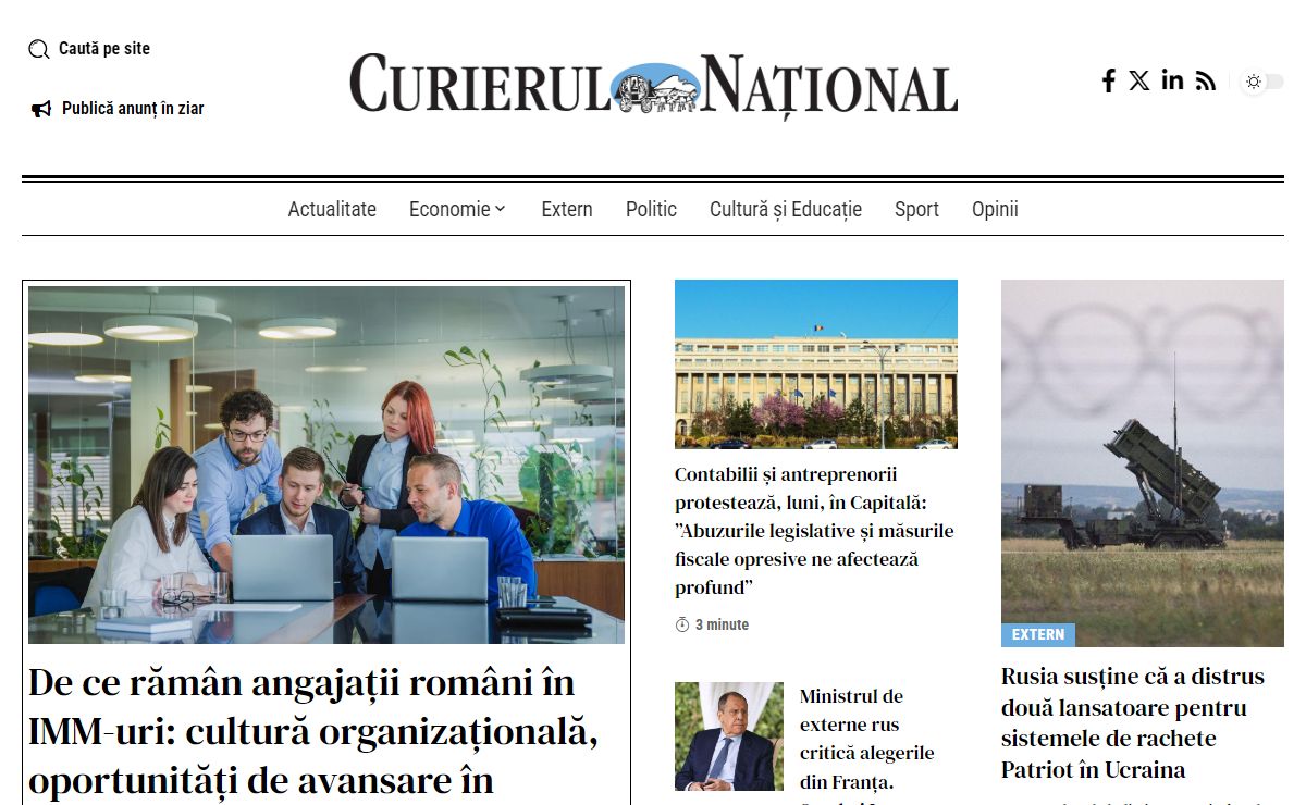 Curierul Naţional - Bun de afaceri din 1990