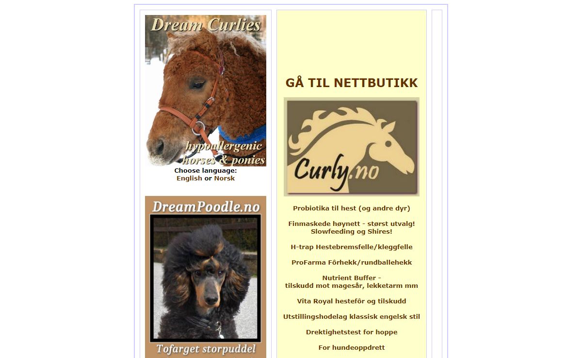 Curly.no nettbutikk - Dream Poodles Norway - Dream Curly Horses - Lene Krone