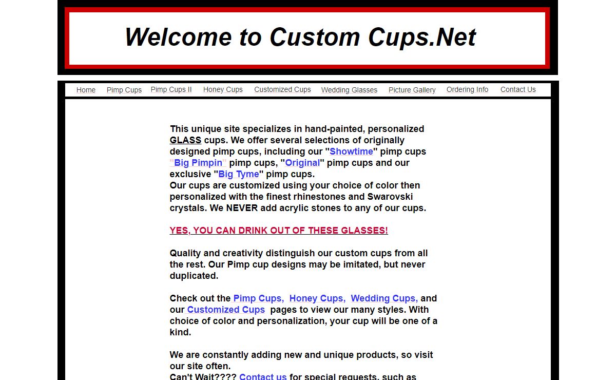 Customized Pimp Cups-original pimp cup designs